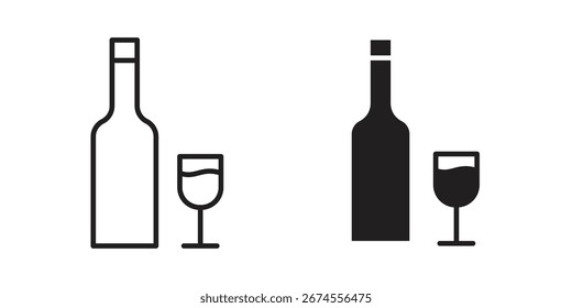 Icono de vodka en estilo de moda plano y forro para diseños de ui App