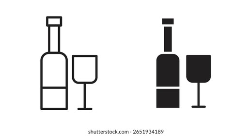 Wodka-Ikone. Flach- und Strichausführung. Grafikelemente.