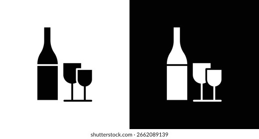 Vektorgrafiken mit Wodka-Symbolen. Web-Flat-Pack.