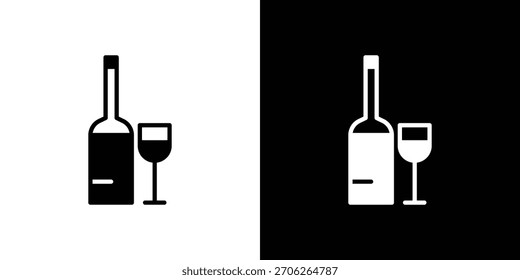 Wodka-Ikone Illustration doodle. Flache Illustration, Vektorsatz