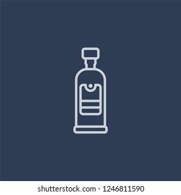 Vodka icon. Vodka linear design concept from Drinks collection. Simple element vector illustration on dark blue background.