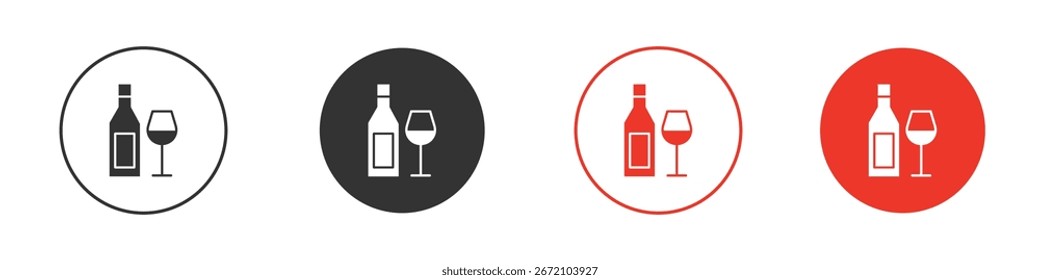 Vodka icon pack. Clipart Vector design