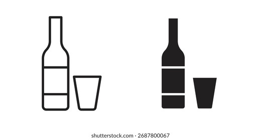 Vodka icon sign symbol and flat style for app, web and digital design.