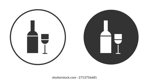 Wodka-Symbol-Zeichen-Paket. Vektorsymbole für grafische Designs