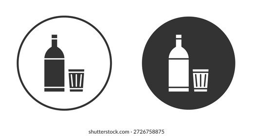 Vodka-Symbol Silhouette Form Grafik einfache einfache Clipart-Symbole