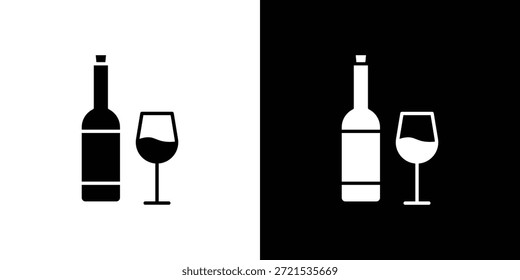 Vodka Symbol Silhouette Vektor flache Illustration Design Pack.