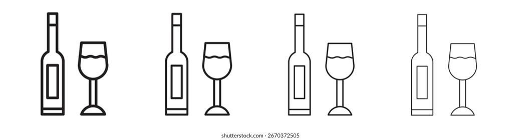 Vodka icon simple black vectors pack. Design infographic element