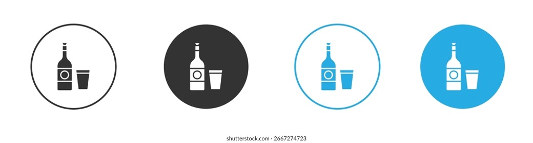 Icono de vodka, estilo plano simple, ilustración, Plantilla de pictograma de símbolo de logotipo, para ui o ux.