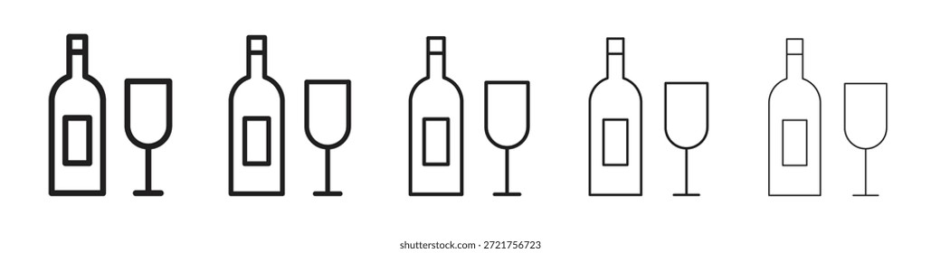 Wodka-Ikone. Einfaches Gliederungsformat. Grafikelemente.