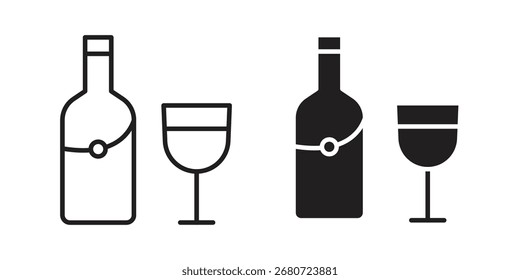 Símbolo de forma de icono de vodka. símbolos de Vector.