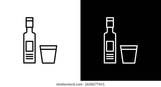 Wodka-Ikone. Symbol für Ihr Website-Design, Logo, App, UI. Vektorgrafik. EPS10