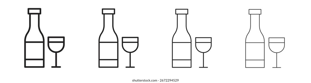Colección de símbolos de ícono de vodka. Vector EPS 10