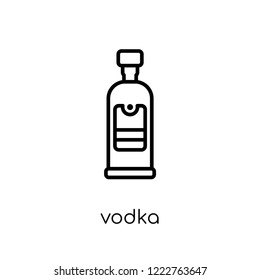 vodka icon. Trendy modern flat linear vector vodka icon on white background from thin line Drinks collection, outline vector illustration