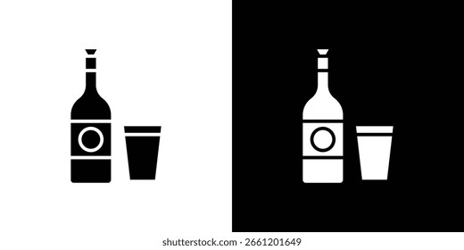 Vodka icon Vector clipArt Illustrations in flat style