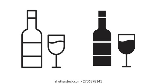 Vektorgrafik des Wodka-Symbols. Flaches Design. Grafikdesign, Vektorsymbole.