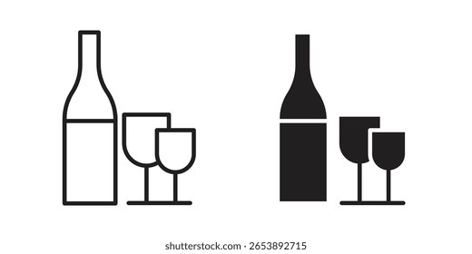 Vodka icon vector illustration on a transparent background.