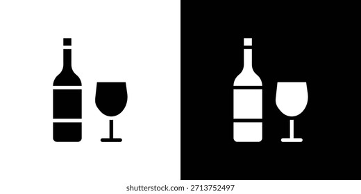 Wodka-Ikone. Vektorgrafik. Silhouette in schwarzer Farbe
