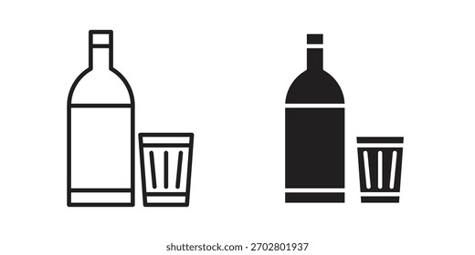 Vodka-Icon Vektor isoliertes Design-Element. EPS10