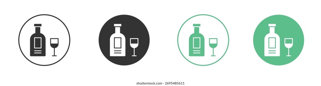 Vodka icon vector pictogram for ui ux interface elements