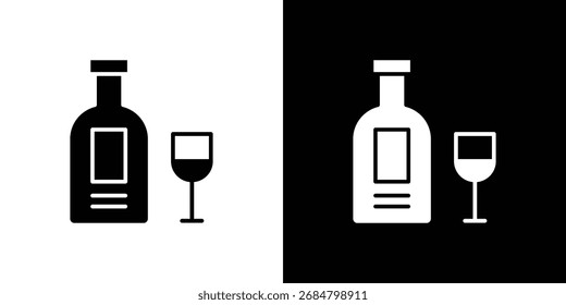 Vodka-Symbol Vektor Silhouette für Grafik und Web-Design-Kollektion