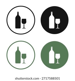 Wodka-Symbole in Vektorgrafik auf weißem Hintergrund