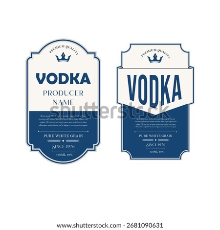 Vodka Label Designs Classic and Elegant Bottle Label Templates