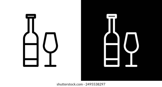 Vodka-Zeile Symbol Vektorillustration Set.