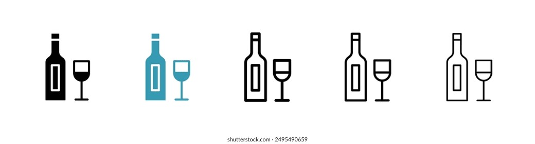 Vodka line icon vector set.