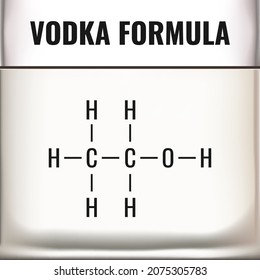 Vodka Molecule Chemical Formula Science Poster.
