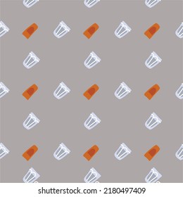 Vodka and rum glass seamless pattern, great design for any purposes. Doodle style. Hand drawn image. Repeat template. Party drinks concept. Freehand drawing. Cartoon sketch graphic draft. Vector.