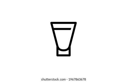 vodka shot vector icon simple style with white background