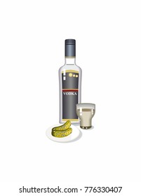 Vodka with a snack