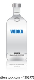 vodka spirit beverage bottle vector illustrations
