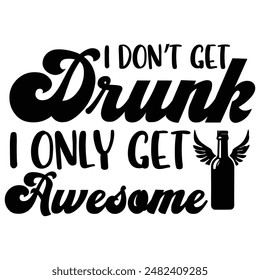 Vodka typography Black Glyph Style vector
