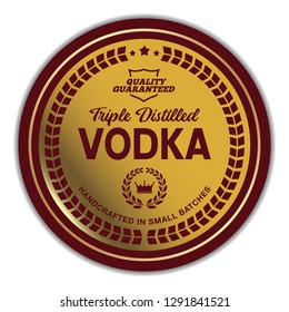 Vodka Vector Label