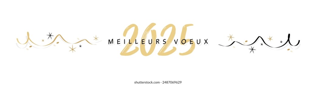 “Meilleurs voeux 2025” : Best wishes 2025 in french language