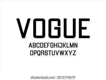 Vogue font for logo and headline. Isolated vector typeset