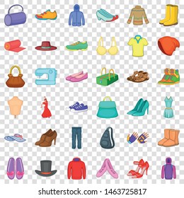 Vogue icons set. Cartoon style of 36 vogue vector icons for web for any design