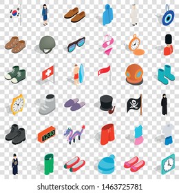 Vogue icons set. Isometric style of 36 vogue vector icons for web for any design