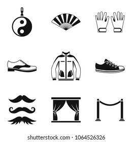 Vogue icons set. Simple set of 9 vogue vector icons for web isolated on white background