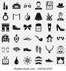 Vogue icons set. Simple style of 36 vogue vector icons for web for any design