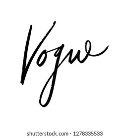 Vogue Lettering Text. Fashion Postcard Or Banner. Vector And Jpg Image, Clipart.