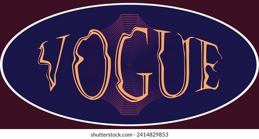 Vogue Text with Spider Web Blend Waves Background