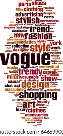 Vogue word cloud concept. Vector illustration