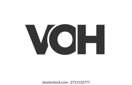 VOH logo design template with strong and modern bold text. Initial based vector logotype featuring simple and minimal typography. Trendy company identity ideal for businesses brand presence.