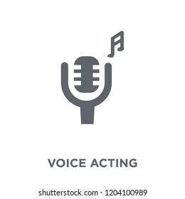 voice acting icon. voice acting design concept from Entertainment collection. Simple element vector illustration on white background.