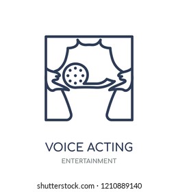 voice acting icon. voice acting linear symbol design from Entertainment collection.