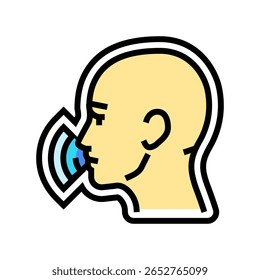 voice activated color icon vector. voice activated sign. isolated symbol illustration
