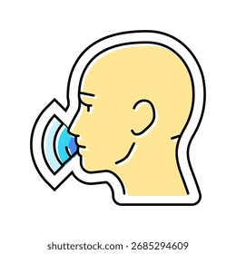 voice activated color icon vector. voice activated sign. isolated symbol illustration