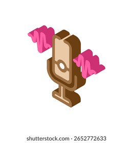 sprachaktivierte isometrische Icon-Vektor. sprachaktiviertes Zeichen. einzelne Symbolgrafik